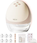NCVI Heated Breast Pump Hands Free, Wearable 360° Surround Heating, 300mmHg Hospital-Grade Suction, 2000mAh Long Battery, 4 Modes & 9 Levels, Leakproof Design, Slim & Quiet, 19–28mm Flanges, 1 Pack
