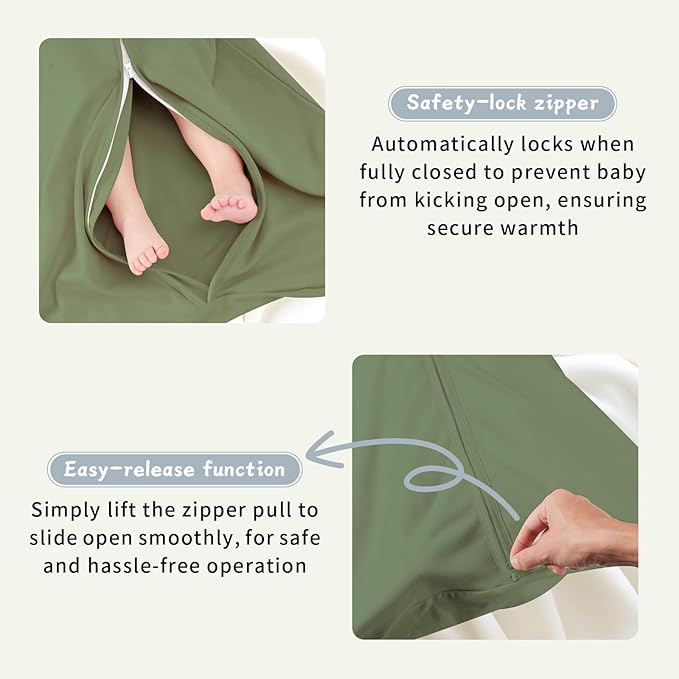 Baby Sleep Sack 12-18 Months Baby Wearable Blanket 100% Cotton TOG 0.5 2-Way Zipper Newborn Sleeping Bag, 3 Pack Comfy Lightweight Sleep Sacks for Babies