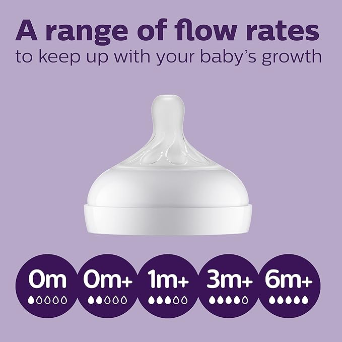 Philips AVENT Natural Baby Bottle with Natural Response Nipple, Newborn Baby Gift Set, SCD838/02