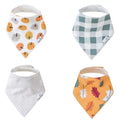Copper Pearl 4 Pack Soft Cotton Baby Bibs for Drooling and Teething, Absorbent Drool Bibs for Baby Girl and Boy, Adjustable to Fit Newborns to Toddlers, Tons of Styles (Karver)
