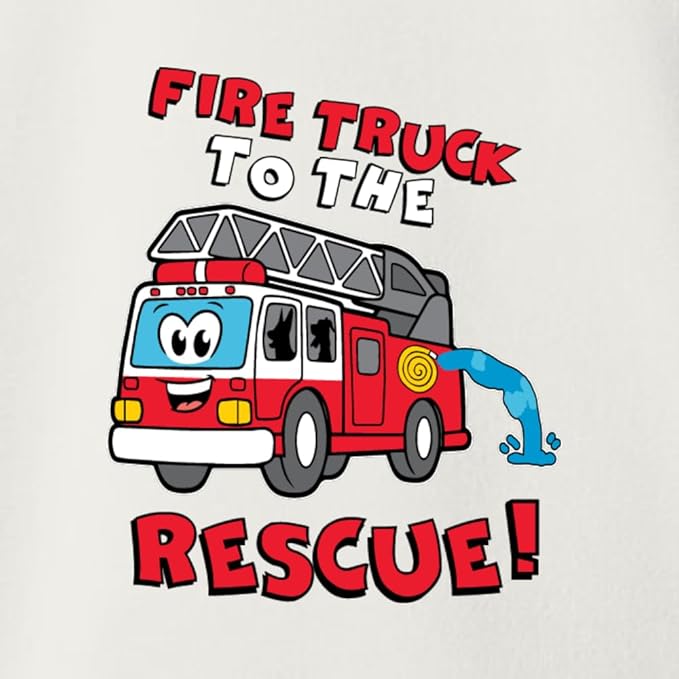 Wild Bobby Fire Truck to the Rescue Funny Cute Humor Infant Premium Jersey Baby Bib