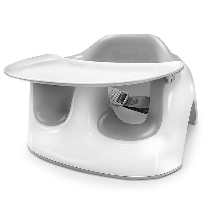 Bumbo Baby Floor Seat Lite, Portable Infant Sit Up Activity & Eating Chair w/Tray, Combo - Feeding Chair and Sitting Lounger for Babies, Infants and Toddlers