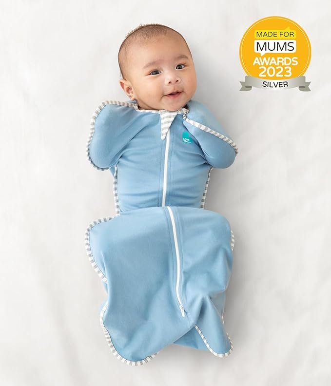 Love to Dream Swaddle UP, Baby Sleep Sack, Self-Soothing Swaddles for Newborns, Snug Fit Helps Calm Startle Reflex, New Born Essentials for Baby, 13-19 lbs, Dusty Blue