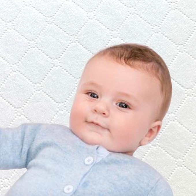 American Baby Company 2 Pack Waterproof Fitted Pack and Play Mattress Protector 39" x 27" - Quilted, Noiseless, Ultra-Soft & Breathable Playpen and Pack n Play Mattress Cover