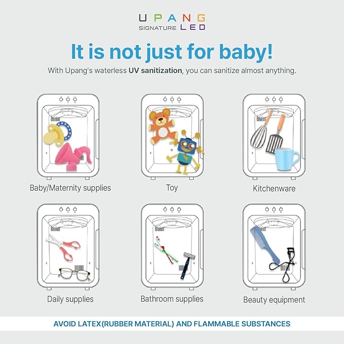 Signature UV LED Waterless Baby Bottle Sanitizer Large Capacity UV All-in-One Household Cleaning Sanitizing (Nordic Grey)