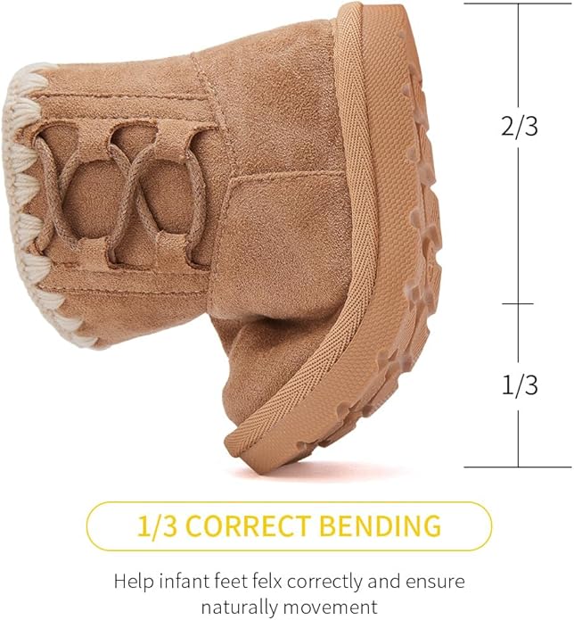 BMCiTYBM Girls Boys Snow Boots Warm Winter Fur Lined Baby Shoes (Infant/Toddler/Little Kid)