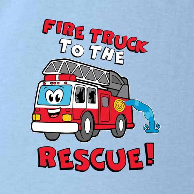 Wild Bobby Fire Truck to the Rescue Funny Cute Humor Infant Premium Jersey Baby Bib