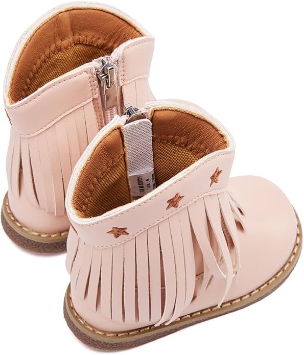 BMCiTYBM Baby Cowboy Cowgirl Boots Infant Western Shoes Boys Girls Round Toe Boots All Seasons 6-24 Months