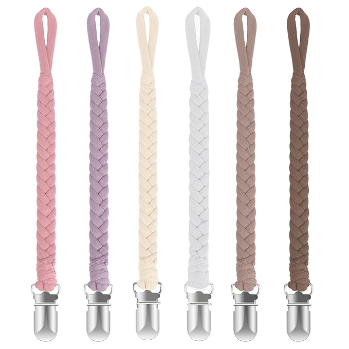 Baby Pacifier Clip, Baby Pacifier Holder for Boys and Girls, Universal Fit for All Pacifiers & Teething Toys - Modern Unisex Baby Gift…