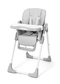 4 in 1 High Chairs for Babies and Toddlers, Convertible Foldable Baby High Chairs, Feeding and Eating Seat Highchair with 4 Levels of Recline and 7 Levels of Height Adjustment, Gray