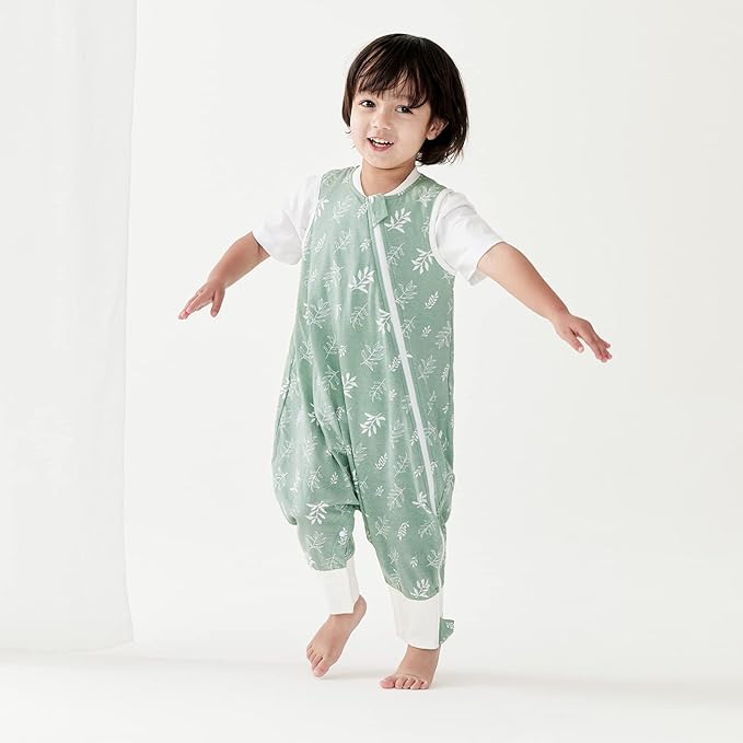 Duomiaomiao 2 Pack 0.5 TOG Toddler Sleep Sack 36-48 Months 100% Cotton Lightweight Baby Sleep Sack with Feet, Breathable Comfy Toddler Wearable Blanket