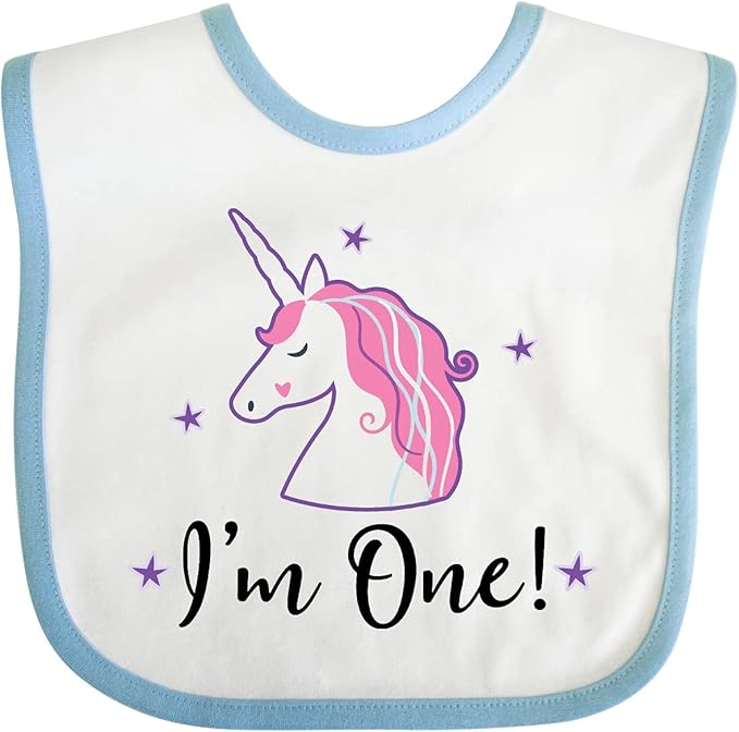 inktastic 1st Birthday Unicorn Baby Bib
