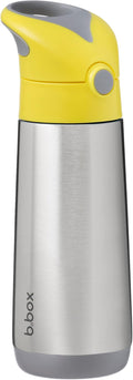b.box 16.9 oz Insulated Water Bottle - Keeps Drinks Cold 15 Hours, Warm 8 Hours, Triple Wall Stainless Steel Kids Water Bottle w/Free Flow Silicone Straw, Leakproof & Dishwasher Safe