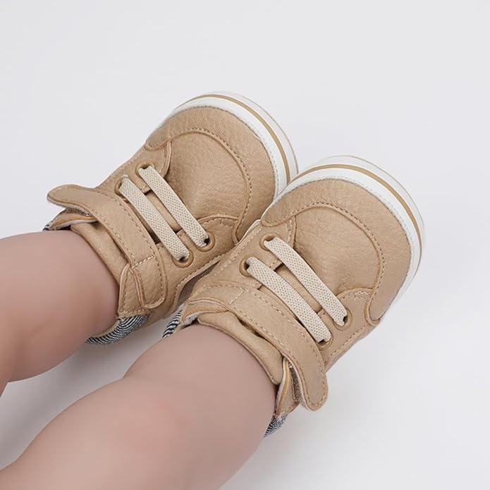 Clowora Baby Boys Girls Shoes Non-Slip Rubber Sole Sneakers Infant First Walking Toddler Crib Shoes Newborn Loafers Flats.