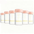 Breast Milk Storage Bottles 180ml 6oz BPA-Free Leak-Proof Natural Baby Bottle for Breastmilk Storage Wide Neck Bottles with Screw Ring Sealing Disk Breastfeeding (Pink, 180ml-6Packs)