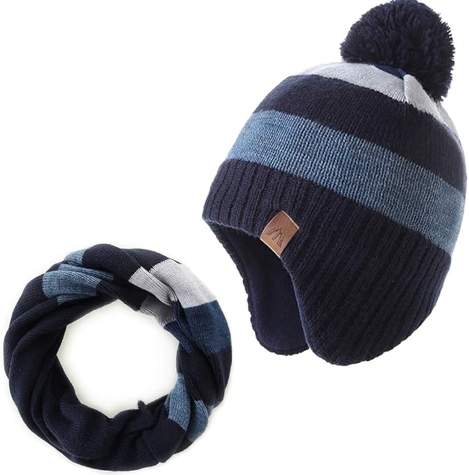 Moon Kitty Baby Boys Hats Toddler Beanies for Boys Winter Fleece Winter Hat Boys
