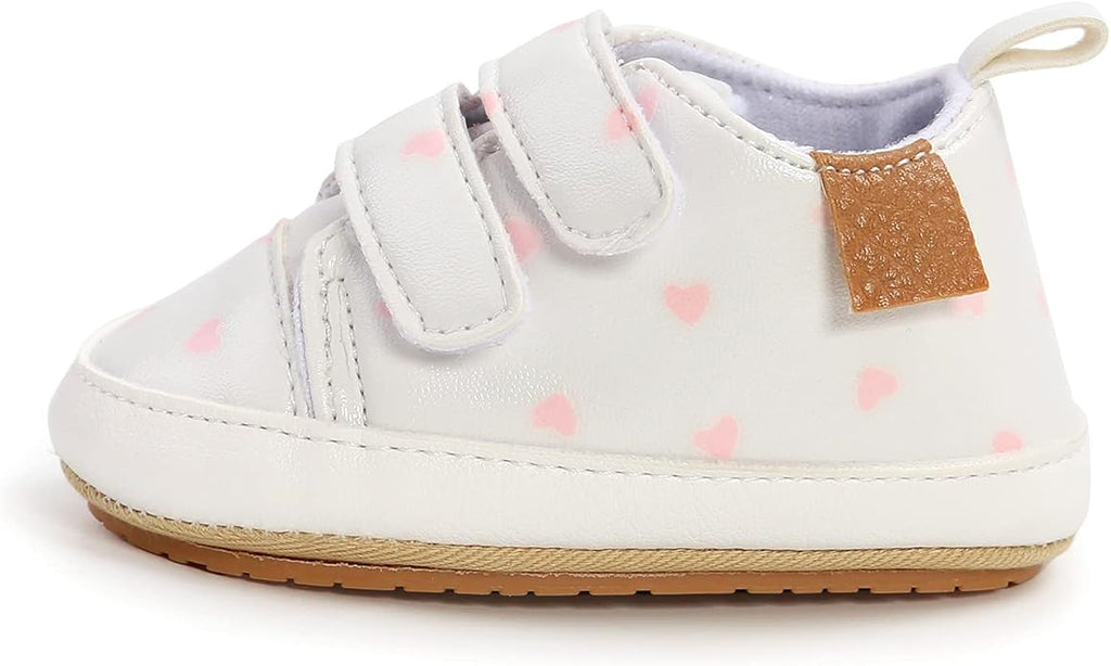 Clowora Baby Boys Girls Shoes Non-Slip Rubber Sole Sneakers Infant First Walking Toddler Crib Shoes Newborn Loafers Flats.