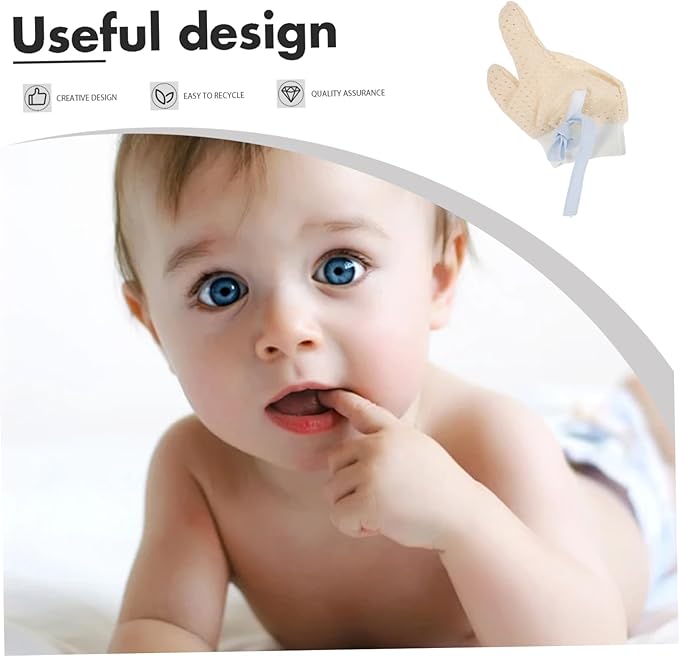 DECHOUS 1 Pair Mittens for Protective Gloves Grip Thumb Guard Protector Thumb Guard Teething Deterrent Pediatric Stop Biting Anti Cotton Yarn Sky-Blue