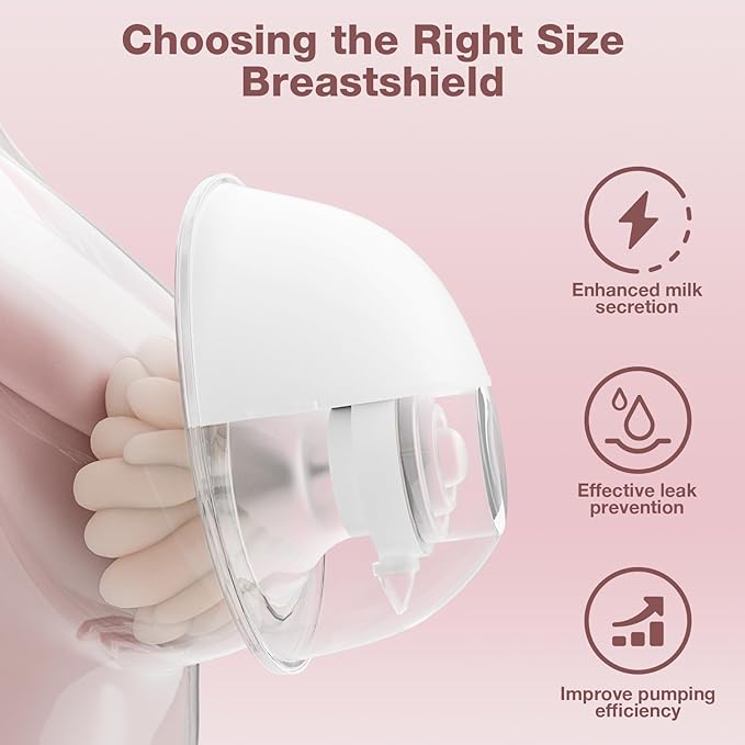 21mm Flange Inserts Compatible with Momcozy Wearable Breast Pump, 8PCS Softer Silicone Flange Insert Kit for 24mm Shield of Most Pumps, Breastfeeding Essentials Pumping Replacement Parts Accessories