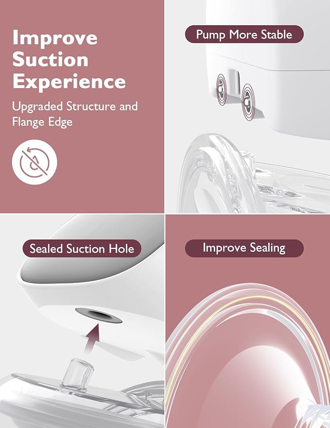 Momcozy S9 Pro Upgraded Wearable Breast Pump, Hands-Free Design with Extended Battery Life & LED Display, Double Electric Portable Pump with 2 Modes & 9 Levels, 24mm, 1 Pack, Gray