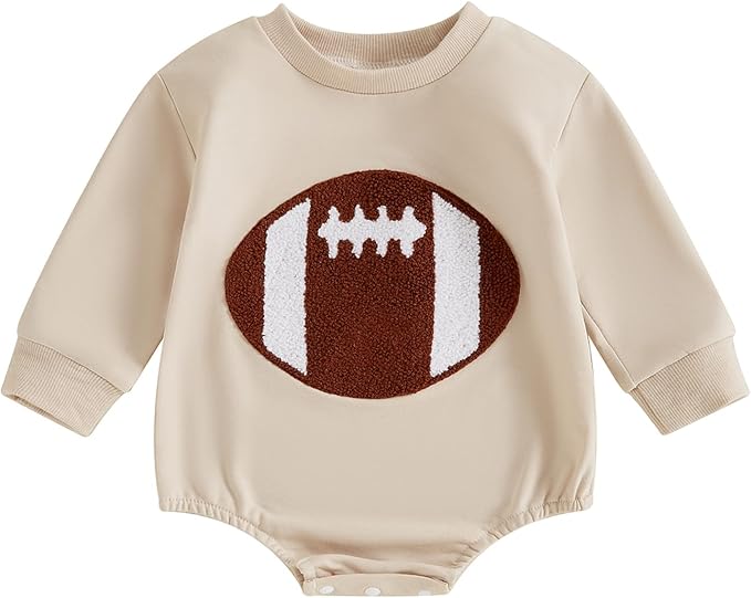 VISGOGO Newborn Infant Baby Boy Girls Oversized Romper Little Dude Sweater Onesie Coming Home Outfit Neutral Clothes