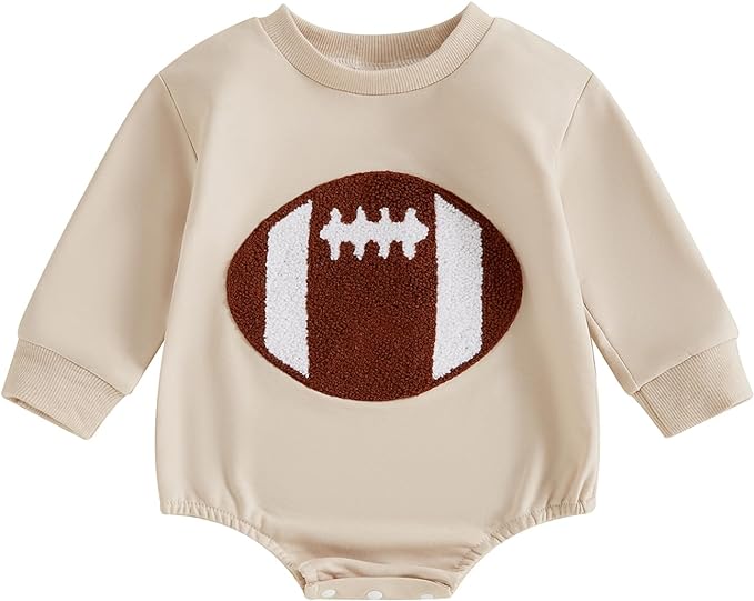 VISGOGO Newborn Infant Baby Boy Girls Oversized Romper Little Dude Sweater Onesie Coming Home Outfit Neutral Clothes