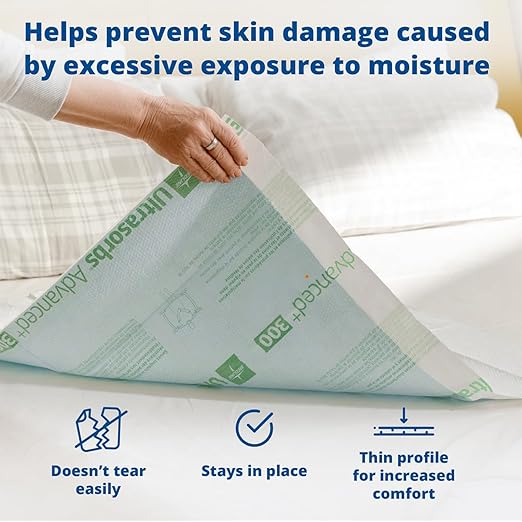 Medline Ultrasorbs Bed Pads Disposable Adult, Advanced+ Ultra Thick, 30x36, 40 Count, Chucks Pads Disposable Adult, Heavy Duty Chux Pads, for Incontinence, SlipResist Technology, 300 LB Capacity