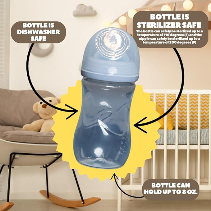American Beer Themed Coozies for Baby Bottles - Funny Gift for New Parents & Baby Showers - (2 Premium Designed Neoprene Coozies + BPA/Lead/Phthalate Free Bottle Included) (Design 3)