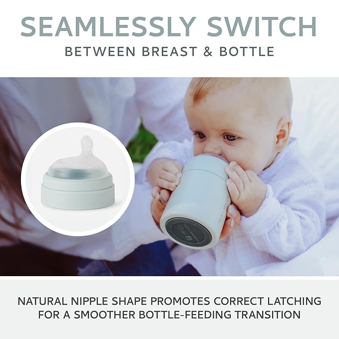 MILK & WATER Anti-Colic Nipples, Set of 2 - Medium Flow (3+ Months) Super Latch Nipple Pack - Mimics Natural Feeding for Easy Transition from Breast to Bottle - BPA-Free, Soft Silicone