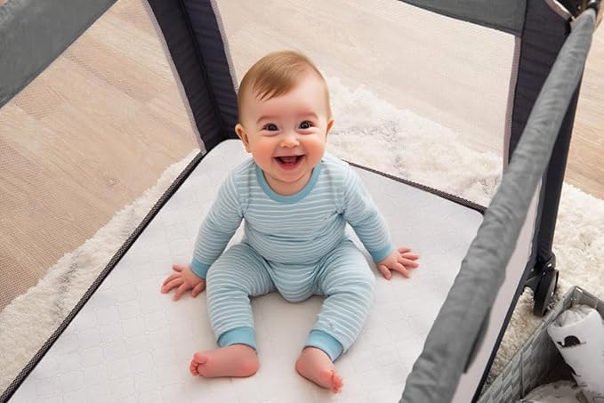 American Baby Company Waterproof Fitted Pack and Play Mattress Protector 39" x 27" - Quilted, Noiseless, Ultra-Soft & Breathable Playpen and Pack n Play Mattress Cover