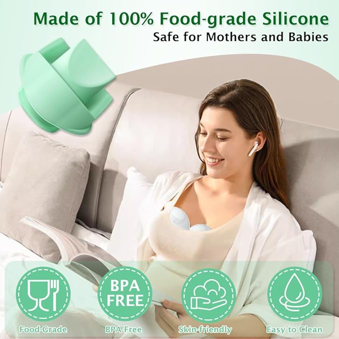 4pcs Duckbill Valves Compatible with Wearable Elvie Breast Pump,for Elvie Breast Pump Replacement Accessories, Silicone BPA Free, Breastfeeding Replacement Parts