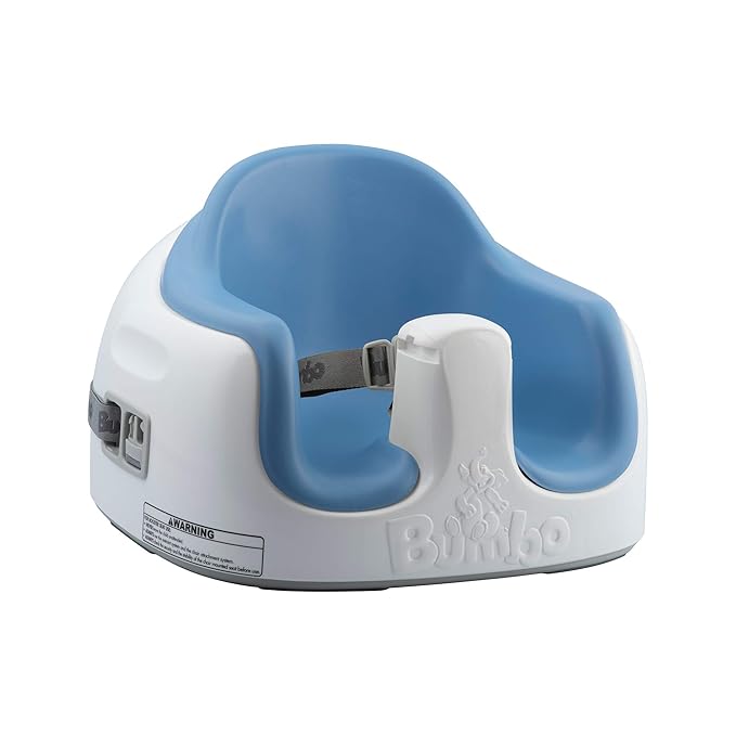 Bumbo 2 Pack 3-in-1 Multi-Seat for 6 to 36 Months, Travel Baby Feeding and Play Floor Seat, All-in-One Portable Booster with Tray & Toddler High Chair, Powder Blue