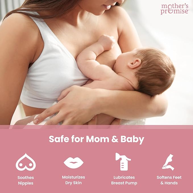 Organic Nipple Butter for Breastfeeding Mothers | Lanolin Free Nipple Cream, Safe for Nursing Moms & Babies | No Need to Wash Balm for Dry Skin & Breast Feeding, Breastfeeding Essentials