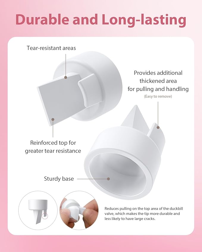 19MM Flange and Duckbill Valve Set Compatible with Spectra S1 S2 9 Plus, Wide Mouth Breast Pump Replacement Parts, Multiple Size Options 13–30mm, Not Original Accessories
