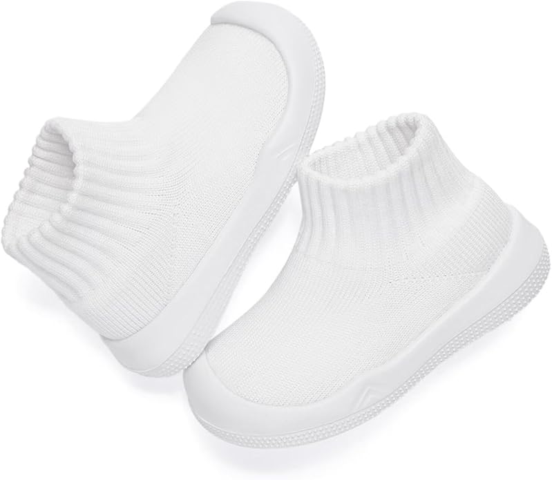 Eashi Baby Boy Girl Non-Skid Indoor Infant Walking Shoes Breathable Warm Elastic Sock Shoes with Memory Sole Protect Toes Outdoor Sneakers