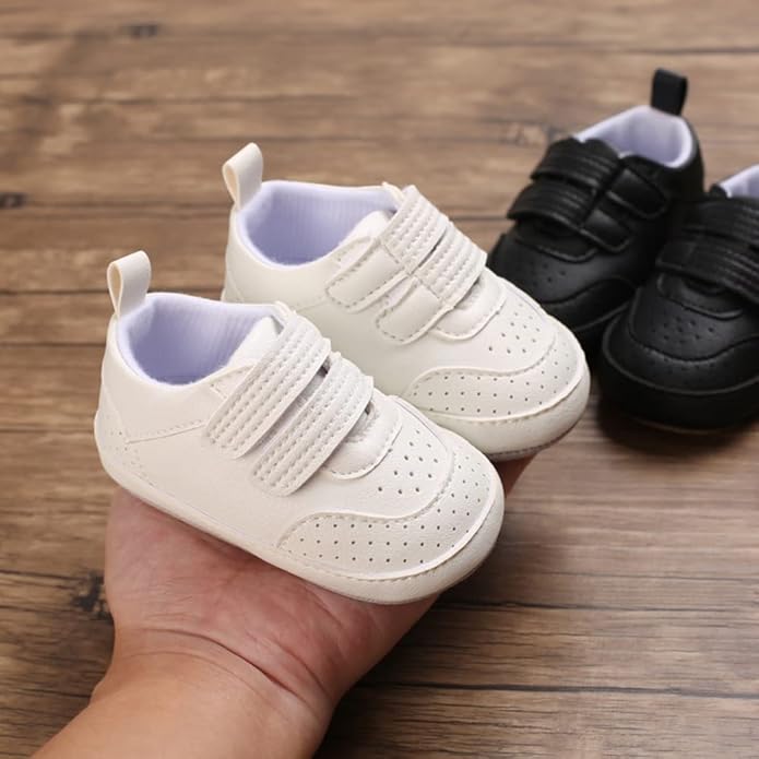 Clowora Baby Boys Girls Shoes Non-Slip Rubber Sole Sneakers Infant First Walking Toddler Crib Shoes Newborn Loafers Flats.