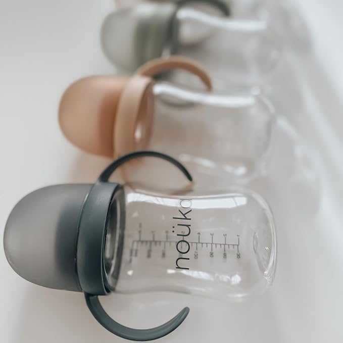 nouka Soft Spout Tritan Sippy Cup | Leak Proof and Easy Grip | Removable Handles | Fern