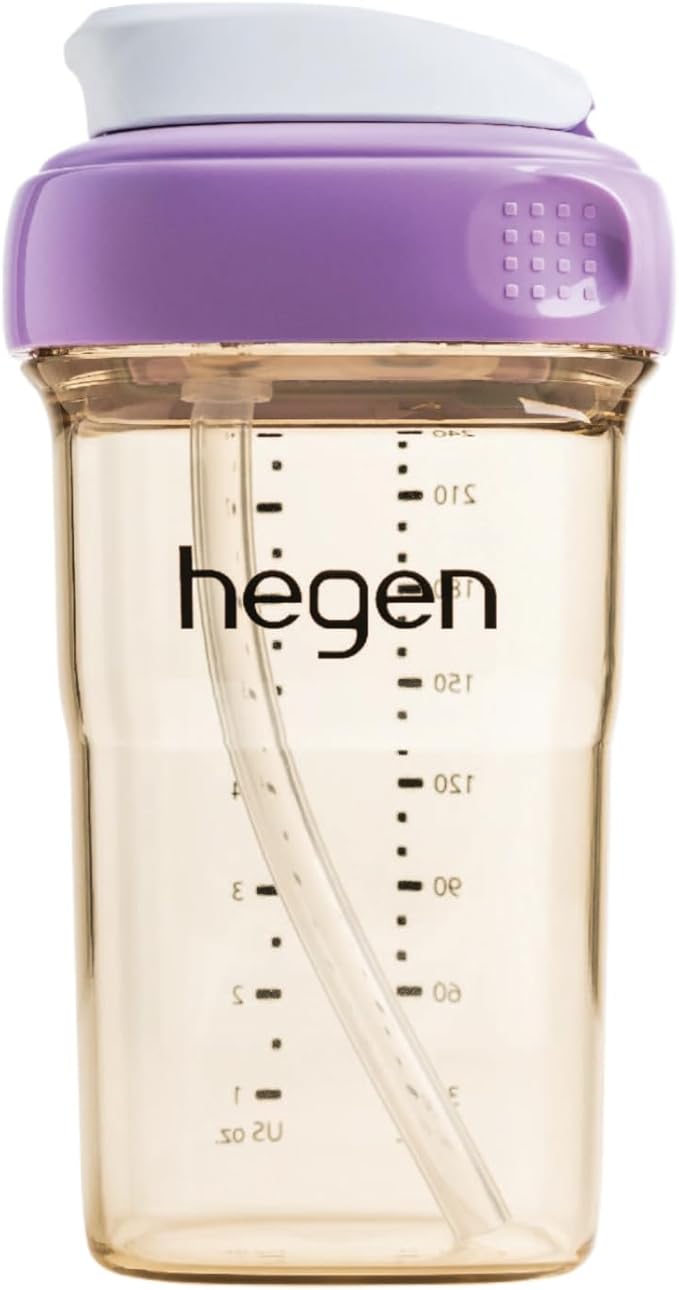 hegen PCTO™ 240ml/8oz Straw Cup PPSU Purple (Slow Flow) - 6 months and above