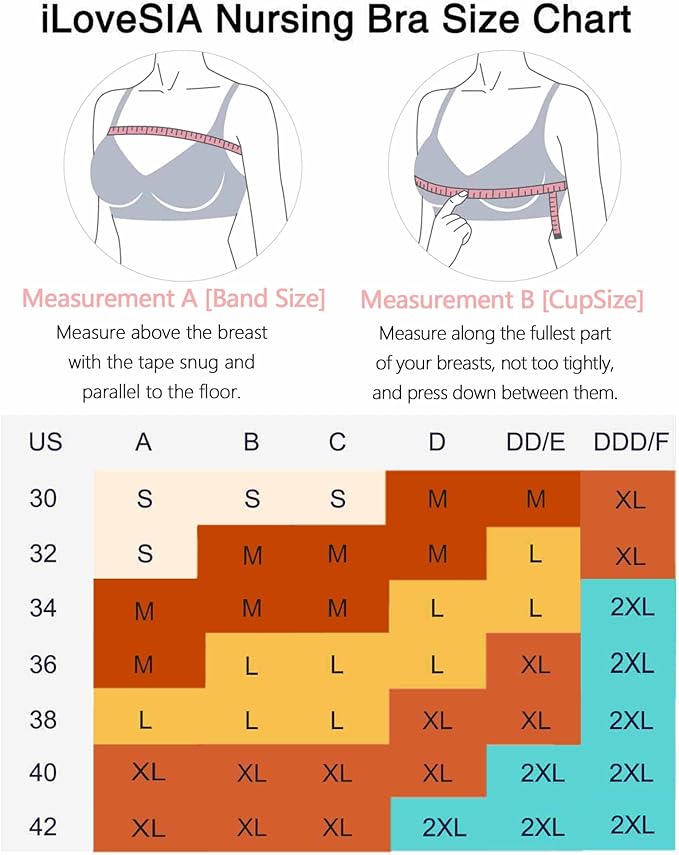 iloveSIA Nursing Bras for Mom Breastfeeding, Seamless Supportive Sleep Bra for Maternity Postpartum S-2XL 3Pack