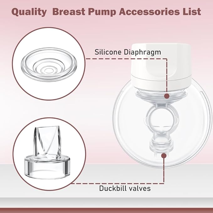 6pcs Duckbill Valves Compatible with Momcozy S12 Pro/S9 Pro/TSRETE S12/Kmaier S12 Wearable Breast Pumps Accessories,S12 pro/S9 pro/S12 Breast Pump Replacement Parts