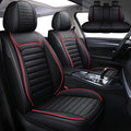 Leather Car Seat Covers for Toyota Corolla 2006-2024,Car Seat Covers Full Set,Seat Covers with Safety,Waterproof Seat Cover Compatible Airbag(5pcs Black&Red Standard)