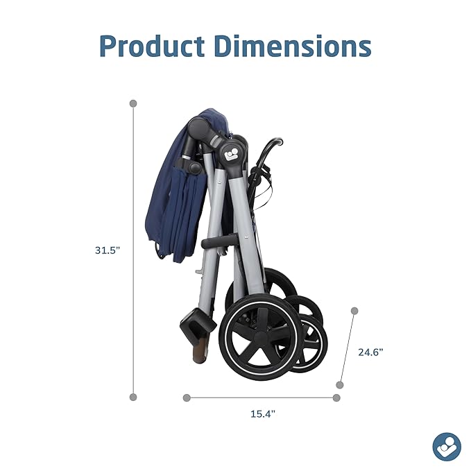 Maxi-Cosi Zelia™ Luxe 5-in-1 Modular - Baby Travel System Car Seat and Stroller, Infant Car Seat and Stroller Combo, Baby Car Seat and Stroller Combo in New Hope Navy