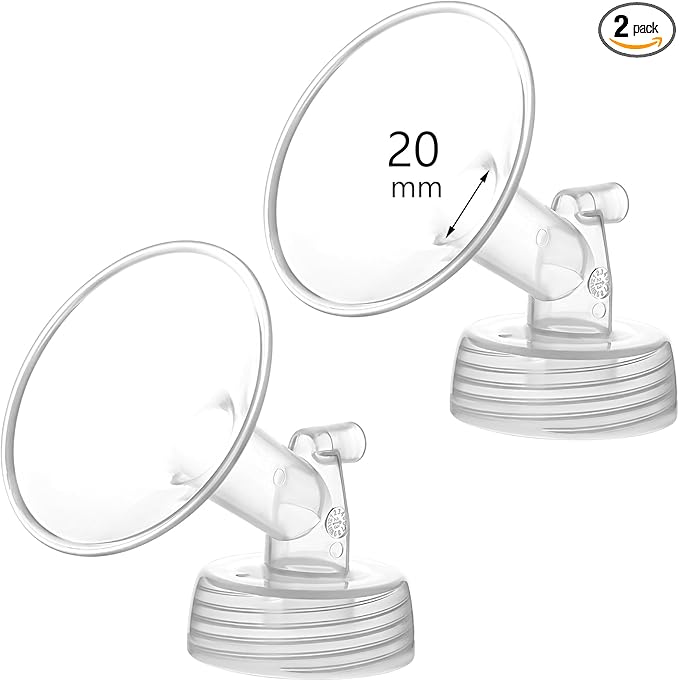 20mm Flange Compatible with Spectra S1 S2 9 Plus Synergy Gold Breastpump Replacement to Spectra Pump Parts and Flange; Not Original; Replaces Shield