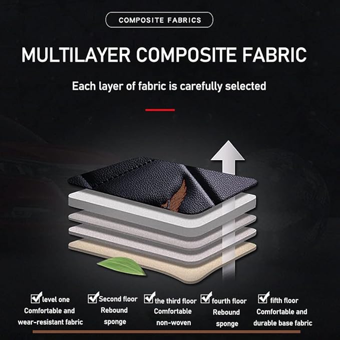 Luxury 2 Seats Car Seat Covers Protectors for Suzuki 1999-2025 95% Models, Back Storage Bag Design & Headrest Pillow & Lumbar Support Black & Coffee Line