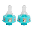 Refresh-a-Baby Reusable Bottle Top Nipple Adapter – Instantly Convert Any Bottle into a Sippy with Soft Silicone Nipples – Ideal for On-the-Go Feeding, BPA-Free, & Easy to Clean Pack of 2 (Llama)