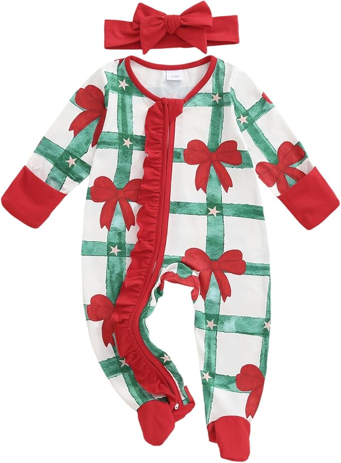CIYCUIT Baby Girls Cactus Footies Newborn Zip Up Onesie Romper