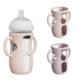 2 Pack Silicone Sleeves for Avent Natural Glass Bottles, Anti Breakage Baby Bottle Protector with Easy-Grip Handle, Compatible Philips Avent Glass Natural Bottle 8 oz, Not for Infant Use