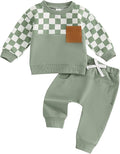 Toddler Baby Boy Fall Outfits Long Sleeve Crew Neck Pullover Sweatshirt + Jogger Pants Set Infant Winter Clothes