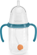 NumNum Baby Straw Cup, Weighted Straw Cup, Spill Proof Sippy Cups with Straw for 6-12 Months, Toddler Drinking Cups, Baby Essentials (1-Pack, Blue)