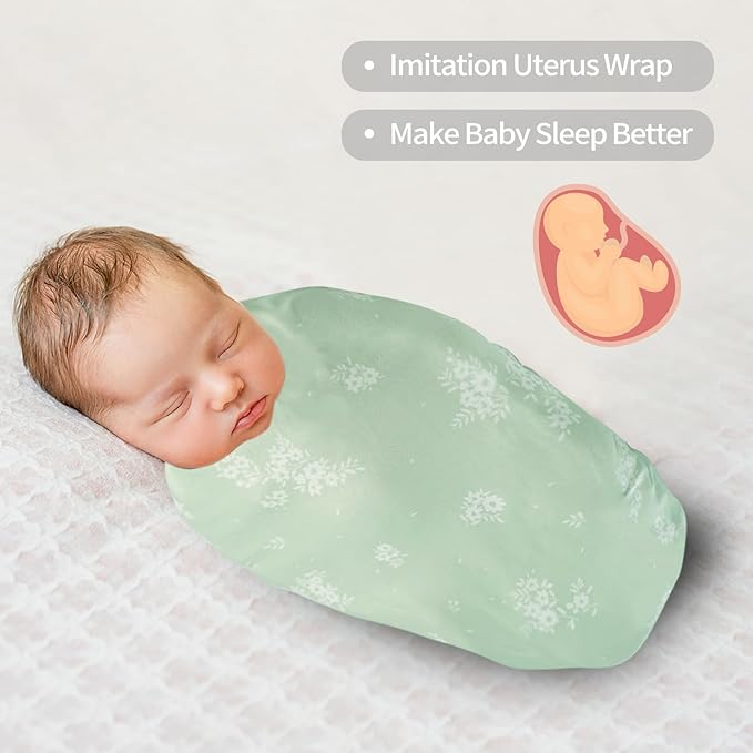 Jersey Swaddle Blanket, Ultra Soft Stretchy Receiving Blanket, Newborn Swaddle Wrap for Boys & Girls, 40 x 30 inches, 2 Pcs
